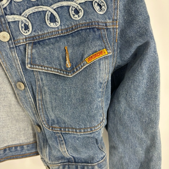 Vintage Jordache Jean Jacket Denim Crop GUC medium - Picture 4 of 7